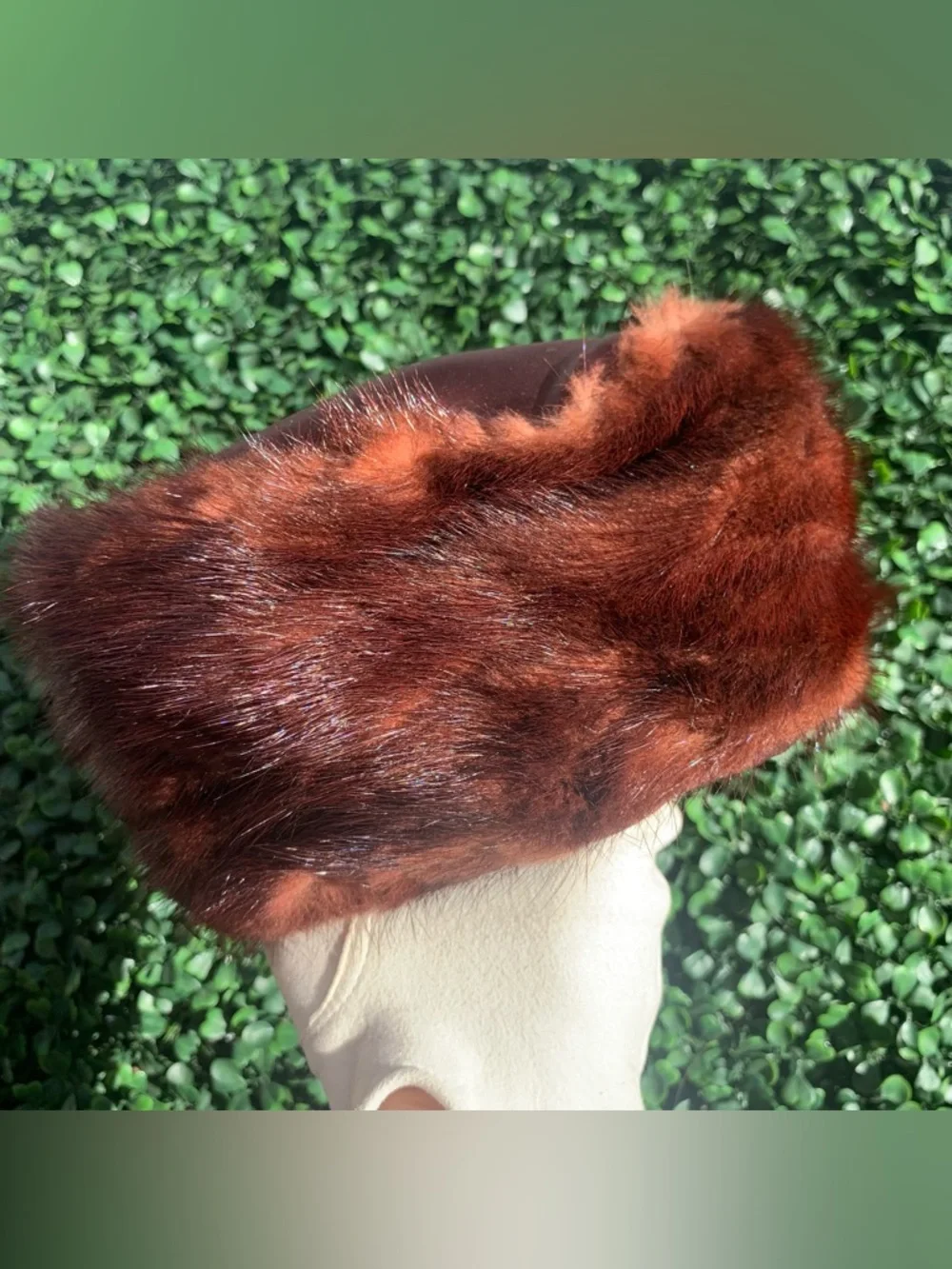 Vintage 50s Styled By Coralie real fur brown hat - Picture 2 of 15